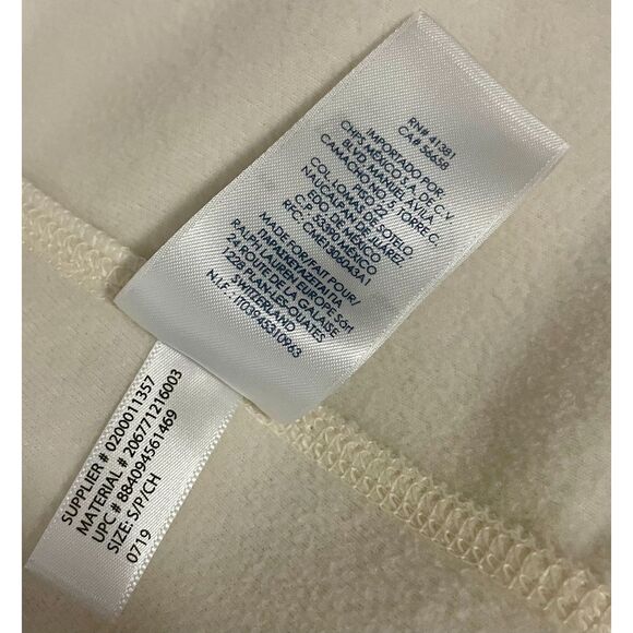 Chaps Cream Quilted Fleece Vest Women’s Small Zip Front NWOT Neutral Soft - Picture 7 of 7